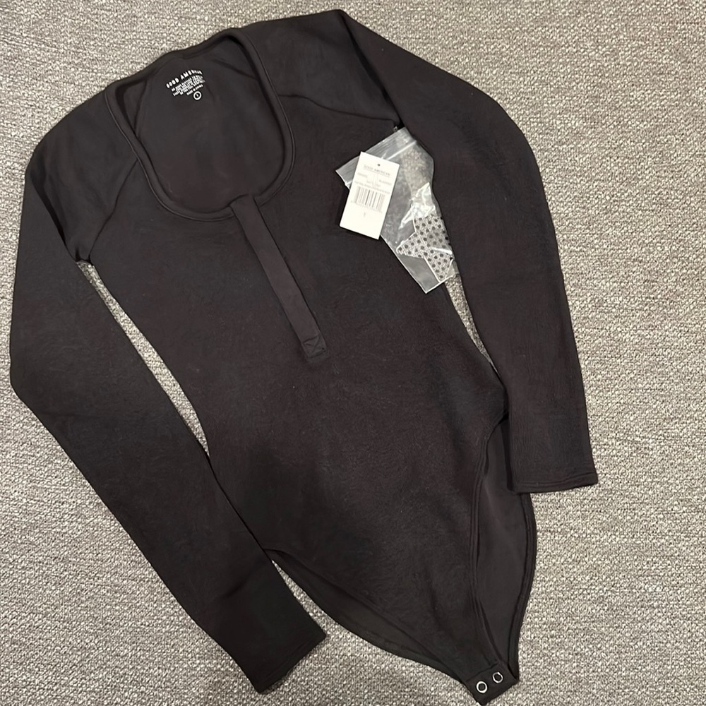 GOOD AMERICAN - Feel Good Long Sleeve Body SIZE 1